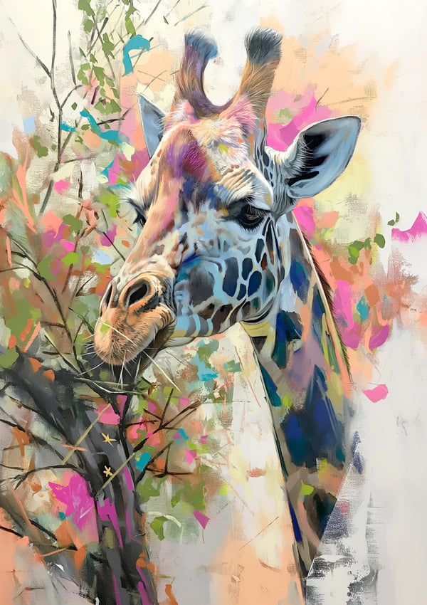 Contemporary Giraffe Painting