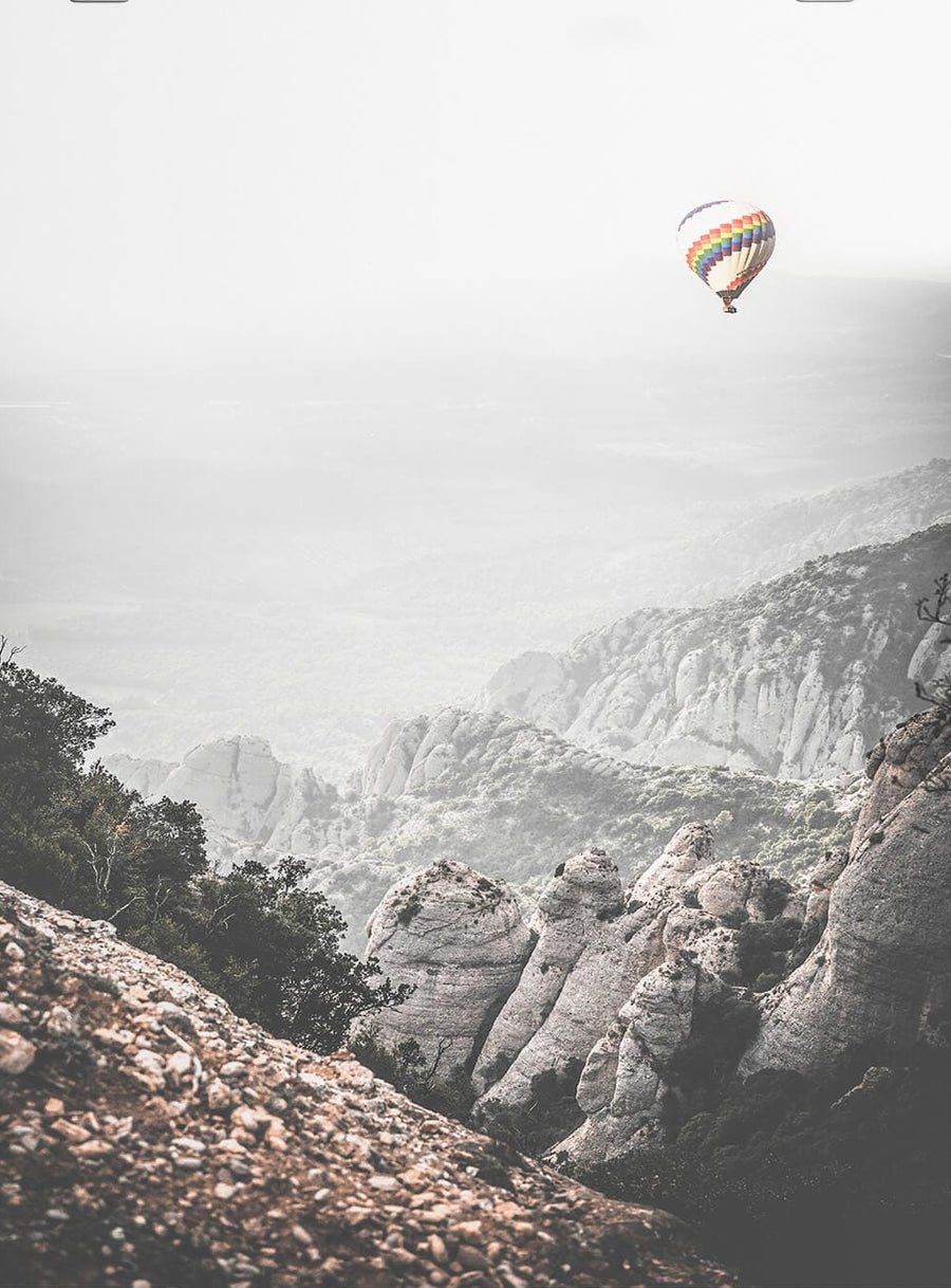 Hot Air Balloon Landscape Art