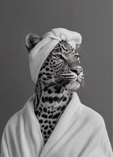 Lady Leopard Spa Day wall art
