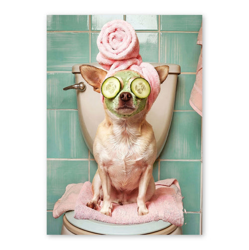 Spa Day Chihuahua Bathroom Bliss