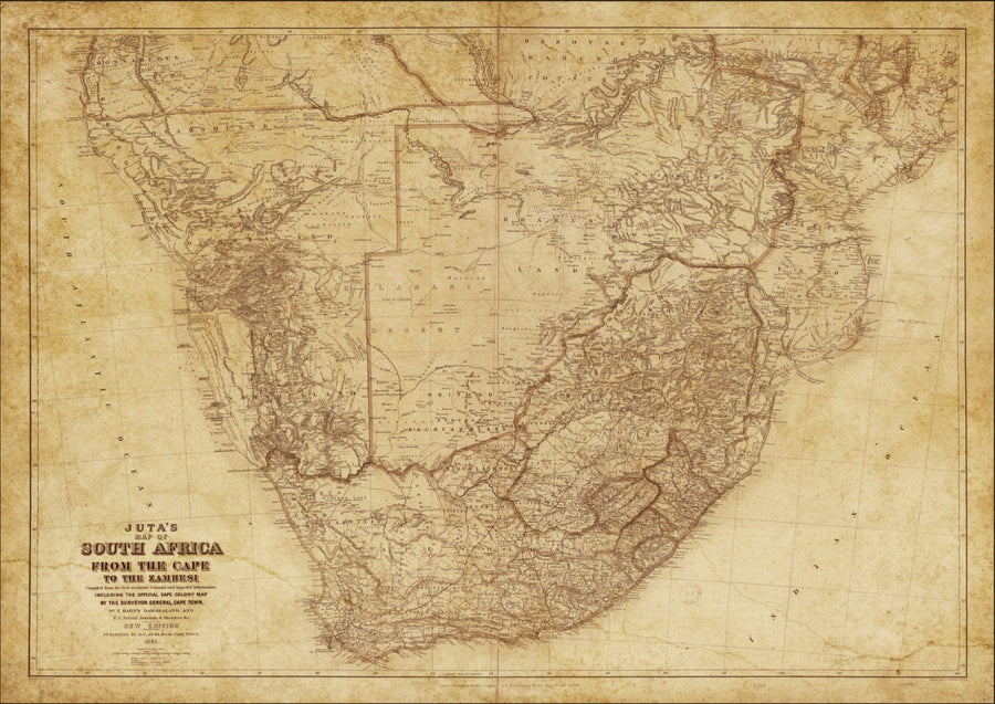 Vintage Map South Africa