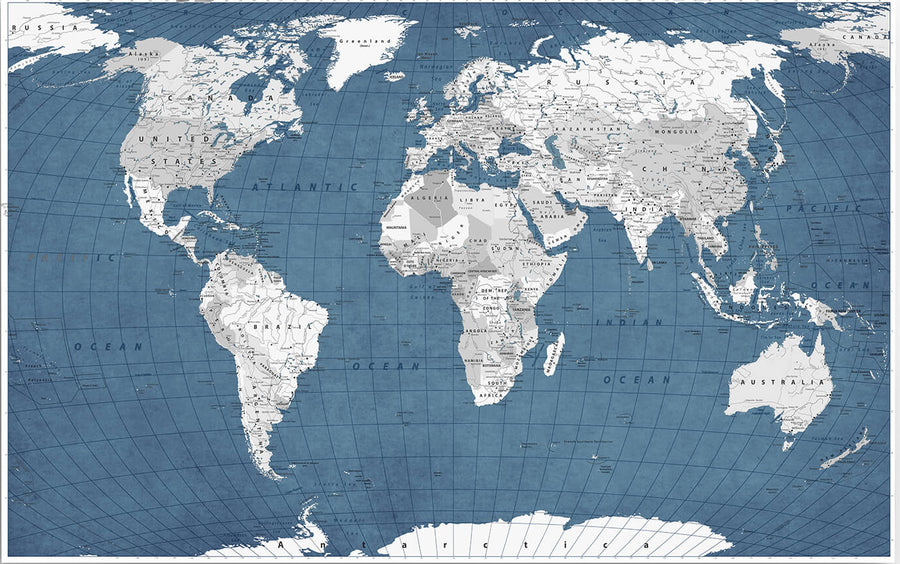 World Map Canvas Art