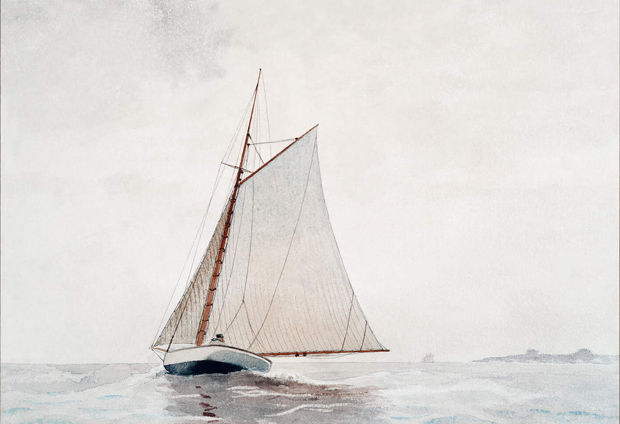 Yacht painting print