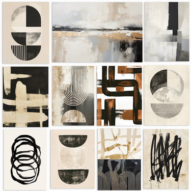 Neutral abstract wall art