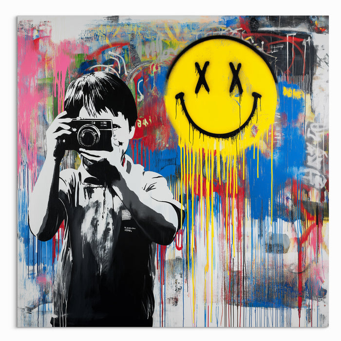 Shoot the Moment” Urban Graffiti Canvas