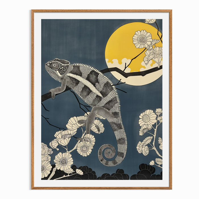 Ukiyo-e Chameleon Poster