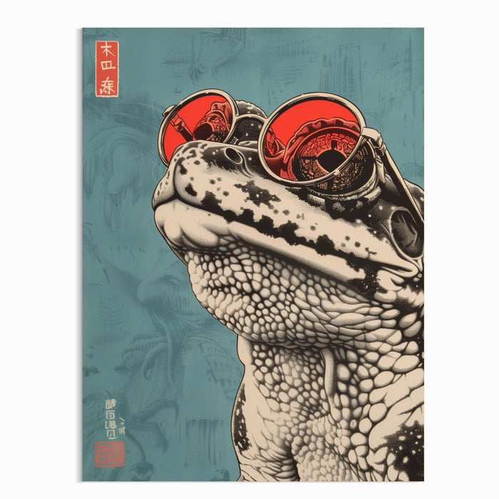 Ukiyo-E Frog Poster