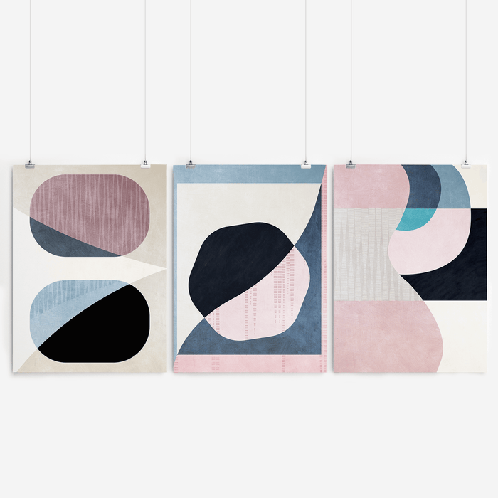 Abstract Geometric Wall Art Set