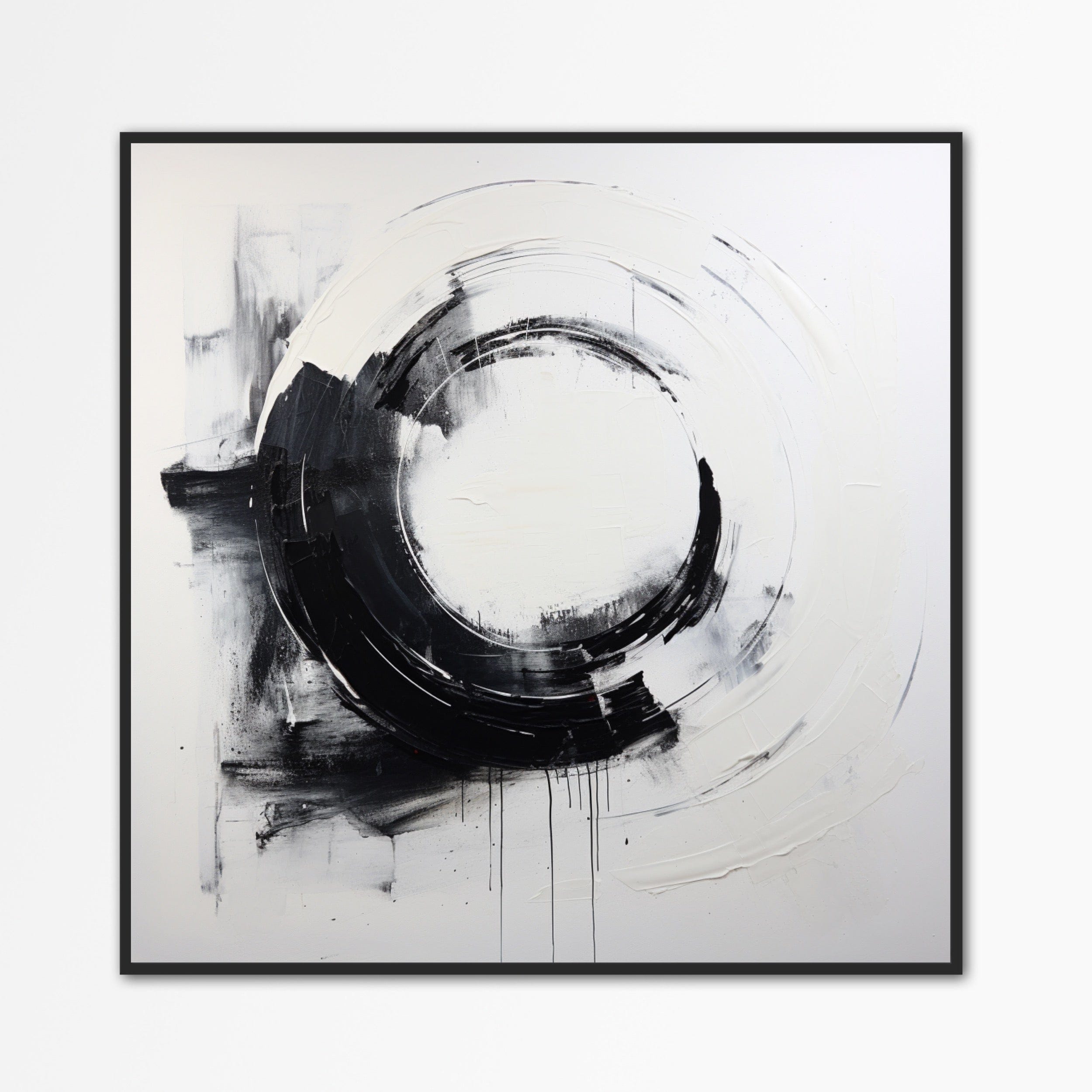 Zen Abstract Black And White Abstract Modern Zen Art Framed Abstract Art – Artworld