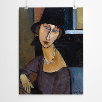 Artworld Wall Art Amedeo Modigliani- Woman With A Hat And Necklace 70