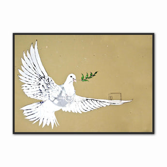 Artworld Wall Art Banksy Wall Art Prints - Armored Dove of Peace