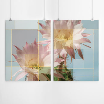 Artworld Wall Art Bauhaus Style Flower Wall Art Set 05