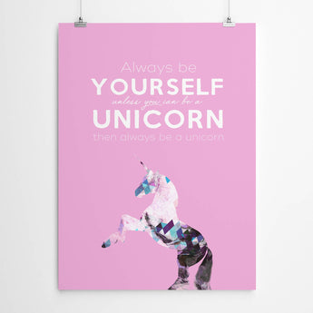 Artworld Wall Art Be a Unicorn Art Print 07