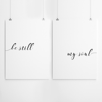 Artworld Wall Art Be Still My Soul Print Set 09