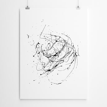 Artworld Wall Art Black And White Abstract Art Canvas 36