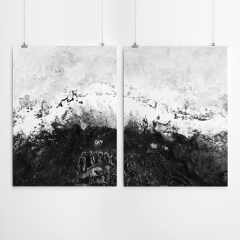 Black And White Abstract Painting