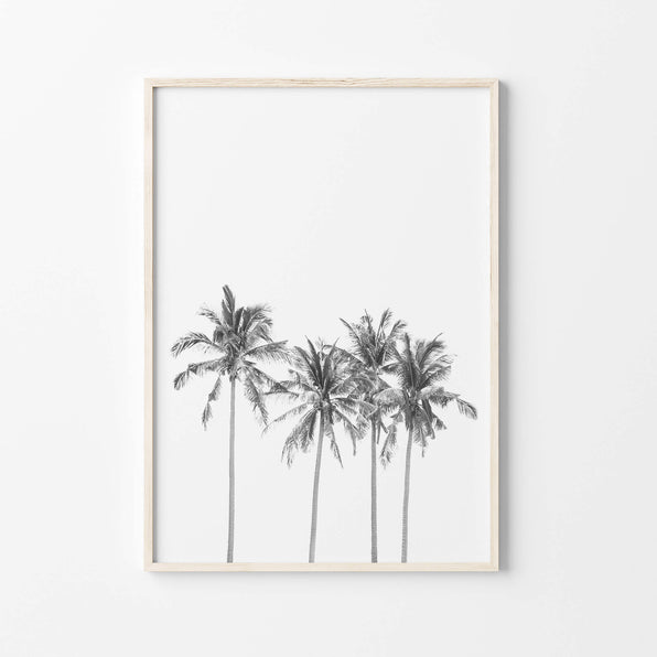Artworld Wall Art Black and white beach Art Print