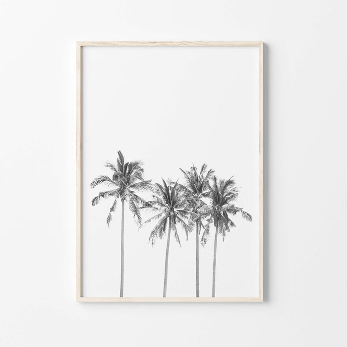 Black and white beach Art Print