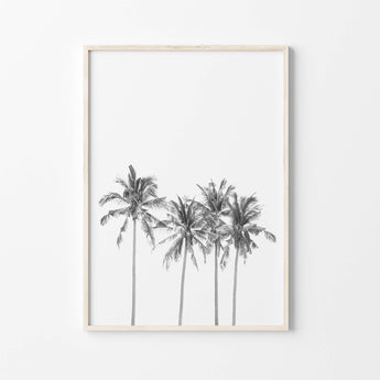 Artworld Wall Art Black and white beach Art Print