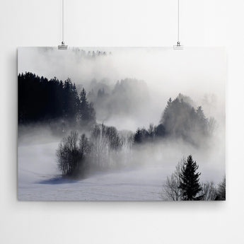 Artworld Wall Art Black And White Forest Canvas Print 43