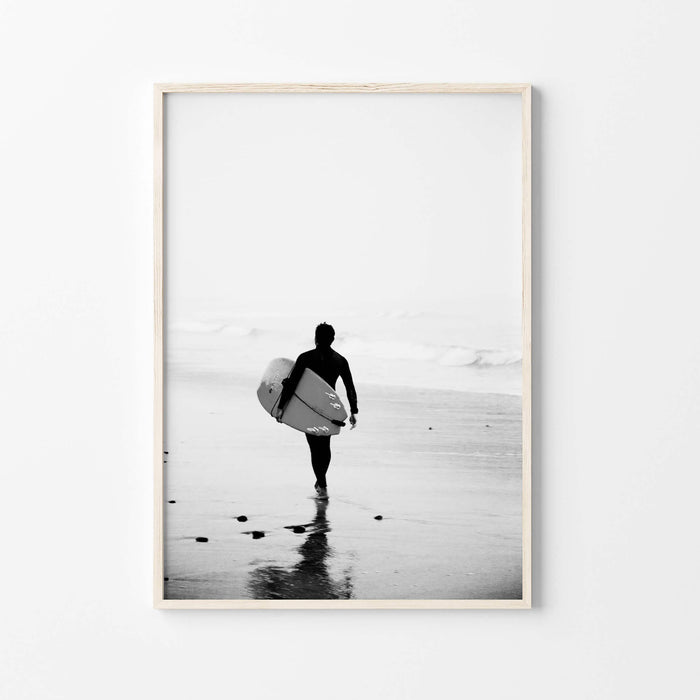 Black and White Surf Print
