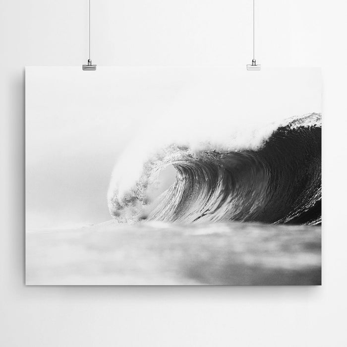 Black and White Wave Print