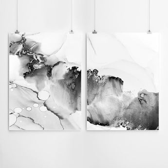 Artworld Wall Art Black & White Abstract Art Set 3