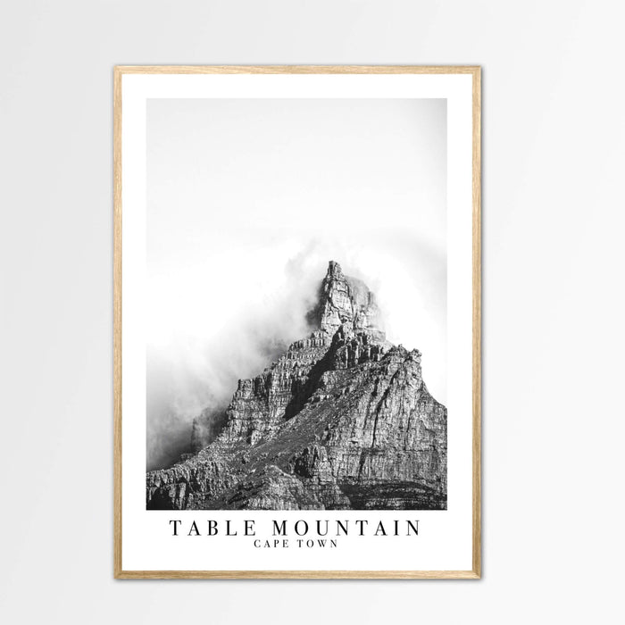 Black & White Table Mountain Art Print