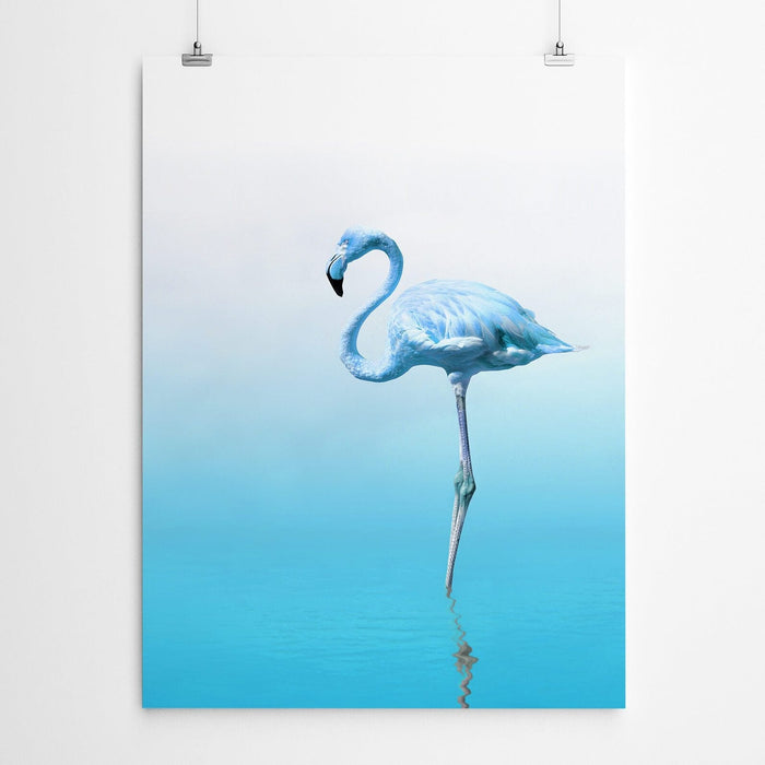Blue Flamingo Wall Art