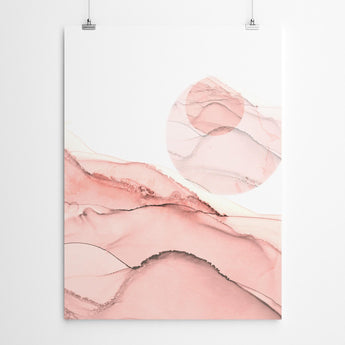 Artworld Wall Art Blush Pink Abstract Canvas Print 88