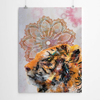 Artworld Wall Art Boho Tiger Art Print 93