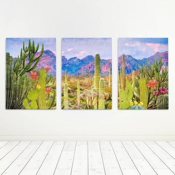 Artworld Wall Art Cactus Print Set Of 3 232