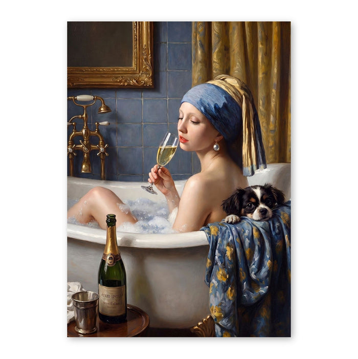 Champagne Bath With Pearls