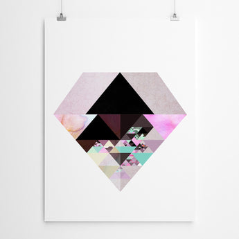 Artworld Wall Art Chic Diamond Geometric Wall Art Print 249