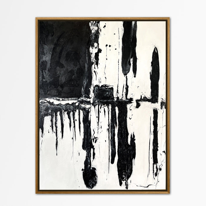 Original Black and White Abstract Painting