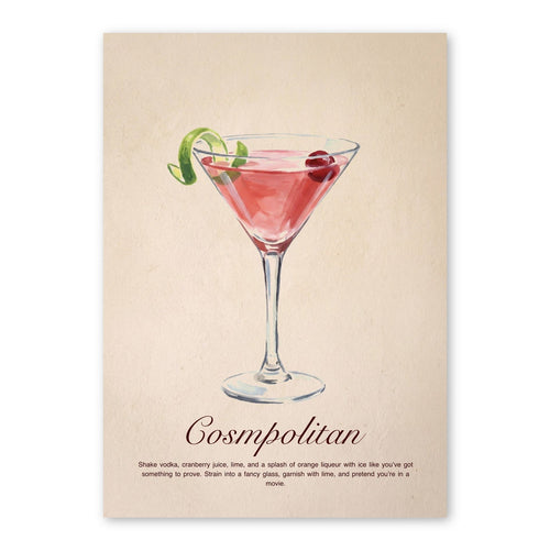 Cosmopolitan Cocktail Recipe Art