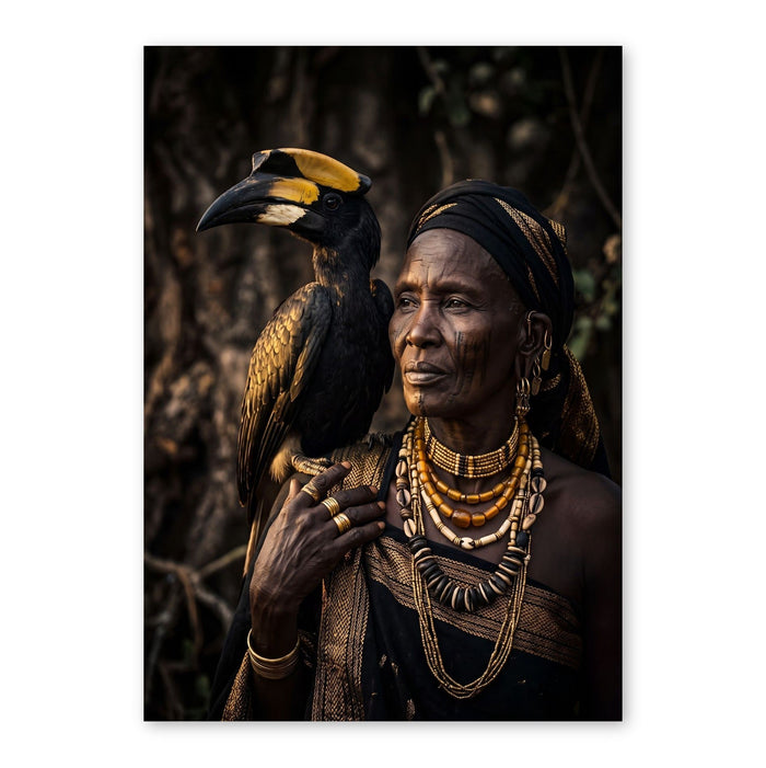 Crowned Keeper African Portrait