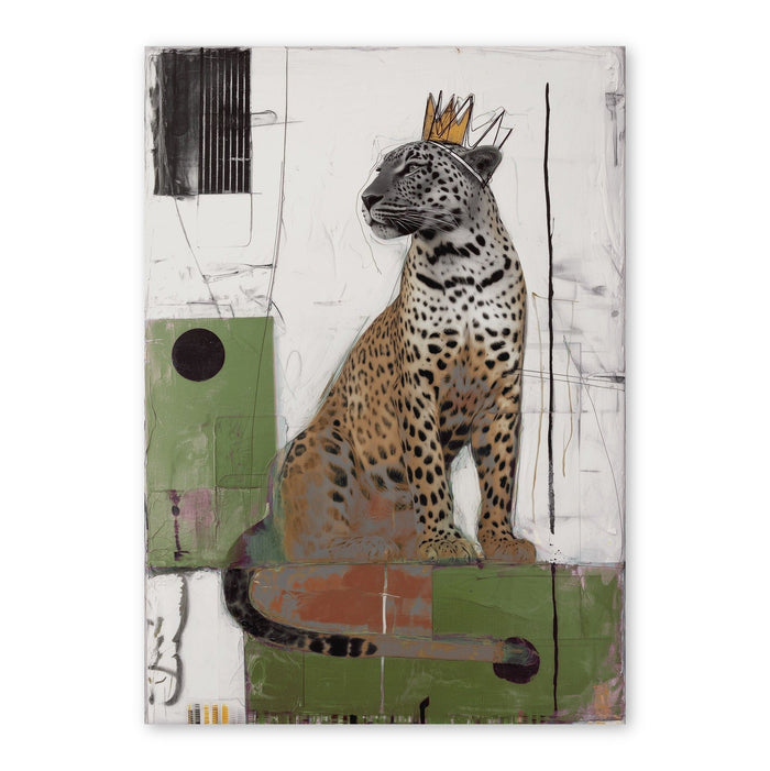 Crowned Leopard Abstract Majesty