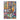 A dachshund with orange and blue patterned coat sits on a decorative toilet reading a Bauhaus magazine in a colourful