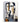 Cubist-style portrait of a fragmented face divided into geometric sections in cream, black, gold and grey tones