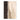 Abstract painting divided vertically into dark brown left side and soft cream-beige right side, separated by white stripe.