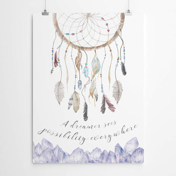 Artworld Wall Art Dream Catcher Watercolour Art 307