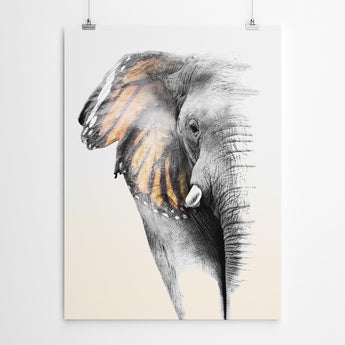 Artworld Wall Art Elephant African Monarch Artwork