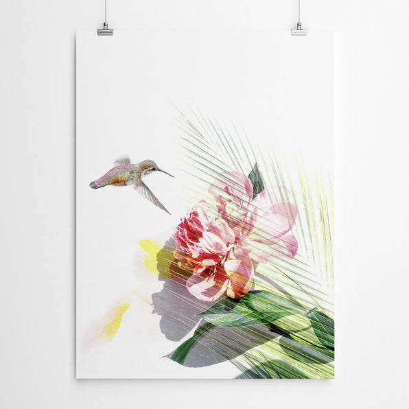 Artworld Wall Art Floral Hummingbird Wall Art 350