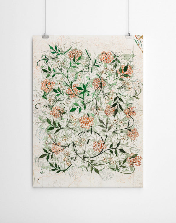 Artworld Wall Art Flower Watercolour Painting Canvas Prints - William Morris 364