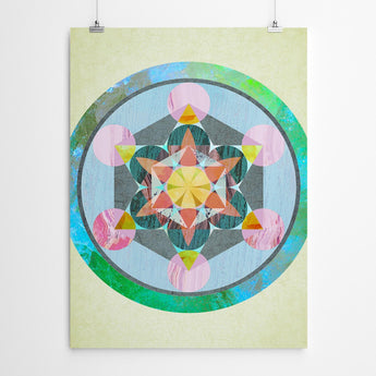 Artworld Wall Art Fruit of Life Sacred Geometry Mandala Art 397