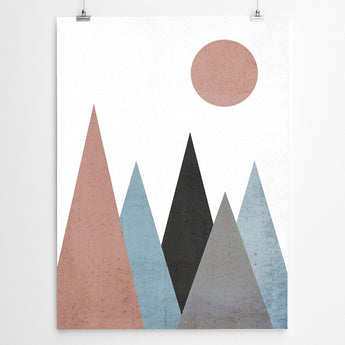 Artworld Wall Art Geometric Mountain Print 47