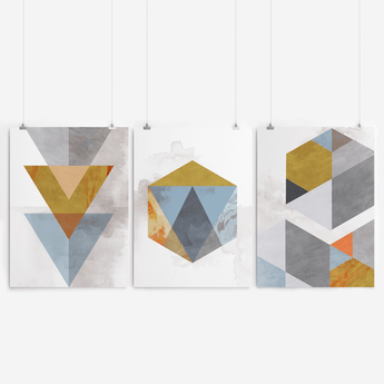 Artworld Wall Art Geometric Print Set 49