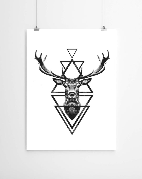 Artworld Wall Art Geometric Stag 420