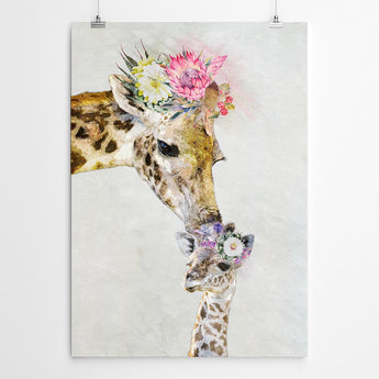 Artworld Wall Art Giraffe Watercolour Painting 427